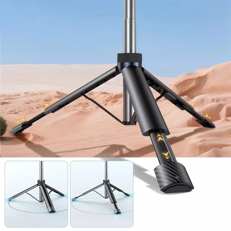 Selfie Stick Wozinsky WC1Y70S Teleskop-Stativ 1,7 m mit Handyhalter - Schwarz