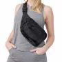 Wozinsky WSB-W1 Unisex Gürteltasche / Umhängetasche mit verstellbarem Riemen, wasserabweisend - Schwarz