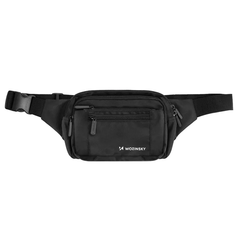 Wozinsky WSB-W1 Unisex Gürteltasche / Umhängetasche mit verstellbarem Riemen, wasserabweisend - Schwarz