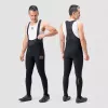 ROCKBROS YDCK012-1 Herren Rad-Trägerhose lang Thermo-Fleece mit Polster Größe S Schwarz