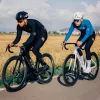 ROCKBROS Cycling Bib Tights YDCK012-1 Thermal Fleece with Pad XXL Black