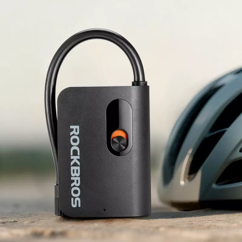 ROCKBROS L1 Mini Tragbare Elektrische Luftpumpe 70 PSI Kompressor Schlauchlänge 200 mm Schrader - Schwarz
