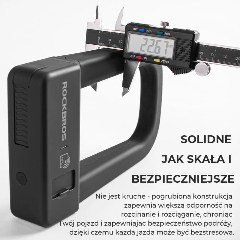 Rockbros RBNS1 SMART NFC U-Lock - Schwarz