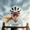 ROCKBROS SP383 Shining Warrior Fahrradbrille - Mattweißer Rahmen, polarisierte rote Gläser