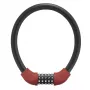 ROCKBROS RKS570-RD Kabelschloss – 4-stelliges Zahlenkombinationsschloss, Stahlkabel 1,2 m, Rot