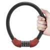 ROCKBROS RKS570-RD Kabelschloss – 4-stelliges Zahlenkombinationsschloss, Stahlkabel 1,2 m, Rot