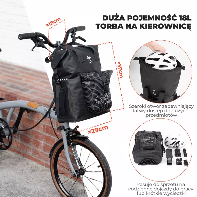 Rockbros AS-158 Fronttasche für Brompton Klapprad - Schwarz