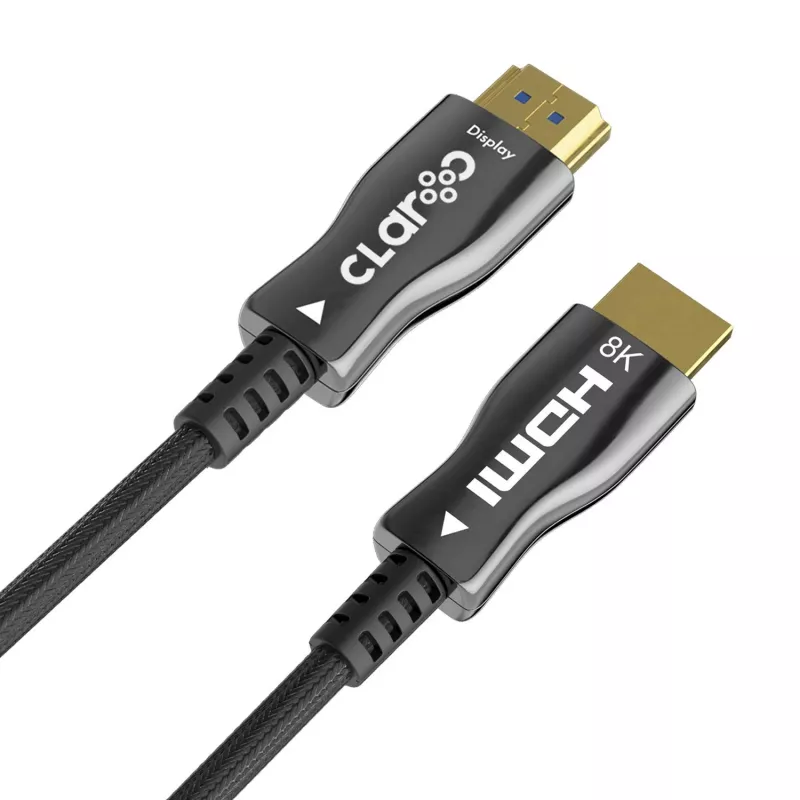 Claroc PRO-HDMI-21-10M Active Optical HDMI 2.1 Kabel 10m (32.8ft) 8K@60Hz 4K@120Hz 48Gbps Geflochtenes Nylon
