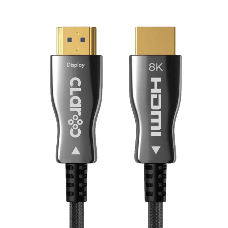Claroc PRO-HDMI-21-10M Active Optical HDMI 2.1 Kabel 10m (32.8ft) 8K@60Hz 4K@120Hz 48Gbps Geflochtenes Nylon