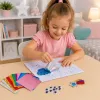 LEAN TOYS Creative Foil Art DIY Kit zum Aufkleben mit Glanzfolie - Blumen-Design