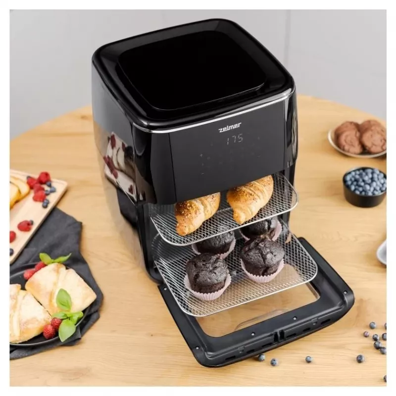Zelmer ZAF7120 Heißluftfritteuse, Schwarz