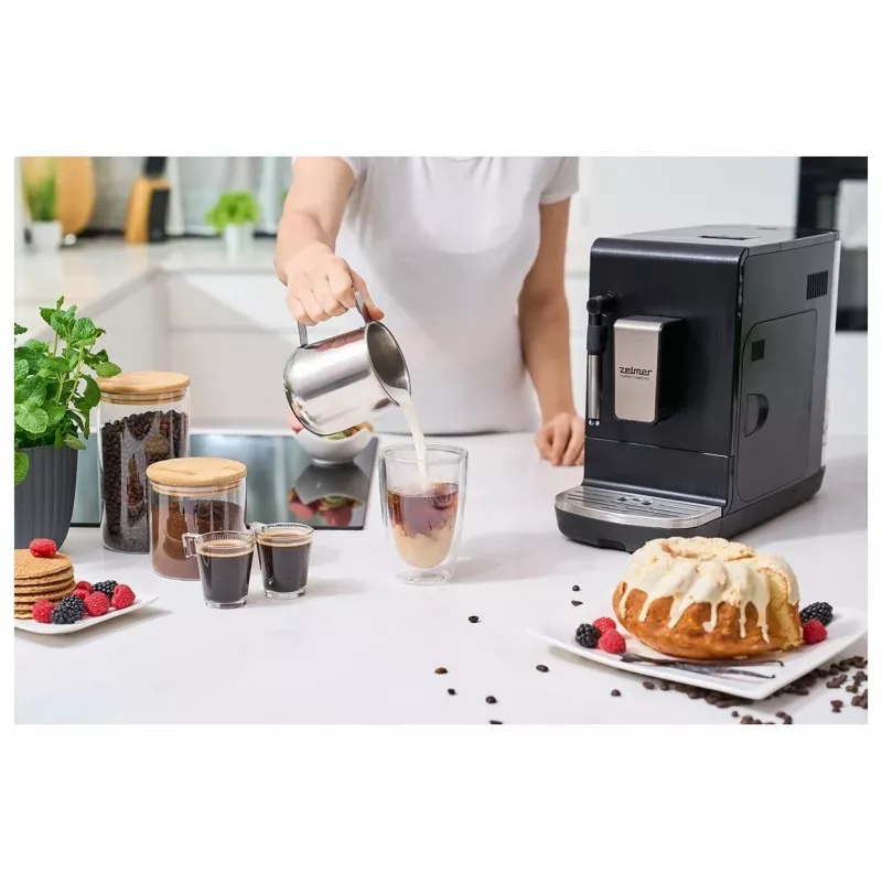 Zelmer Compact Maestro ZCM8110 Espressomaschine, Schwarz, 1050 W, 15 bar