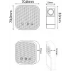 ENTAC Wireless Doorbell AC Plug-in IP44 Transmitter with 1x CR2032 Battery