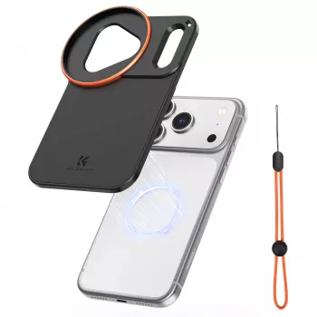 KF Protective Photography Case mit 58-mm-Objektivhalterung für Apple iPhone 17 Pro Max - Schwarz