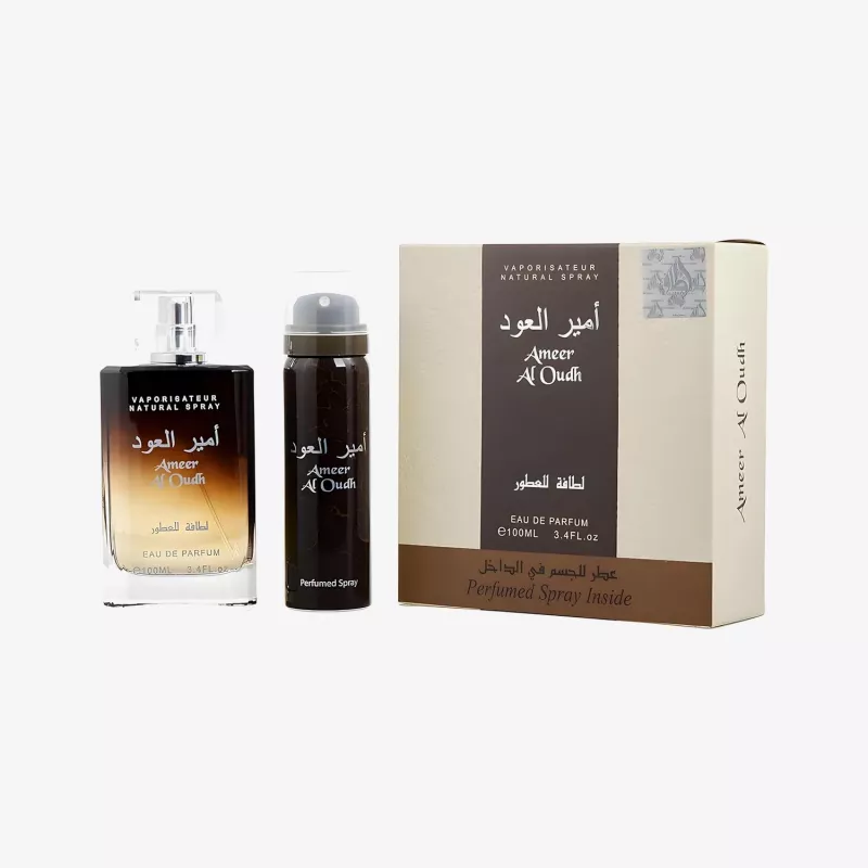 Lattafa Duo Ameer Al Oudh Eau de Parfum 100ml + Parfümspray 50ml Geschenkset