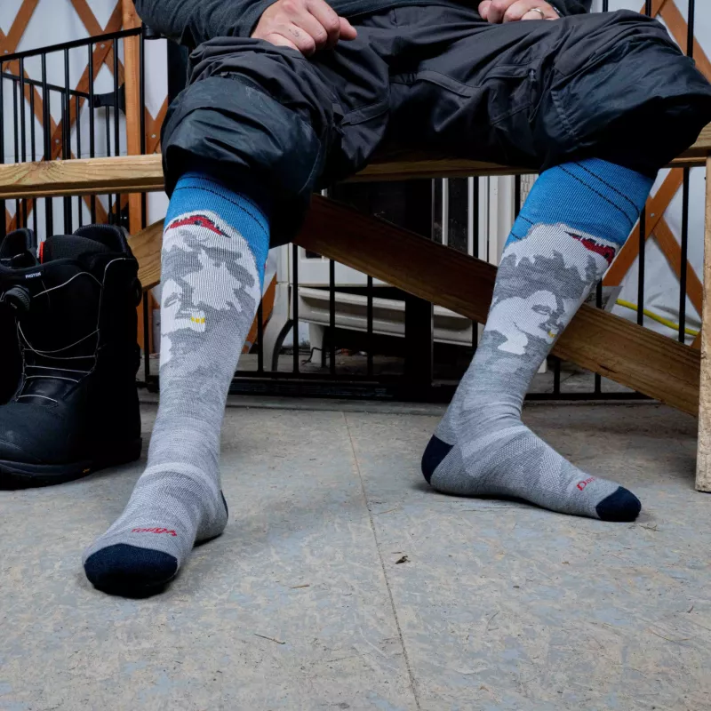 Darn Tough Heady Yeti OTC Midweight with Cushion Merino Wool Socken - Grau, Größe L