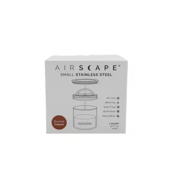 Airscape Aromabehälter aus Edelstahl, klein, gebürstetes Kupfer