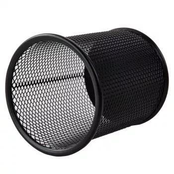 Deli Mesh Runder Stiftehalter 9,1x9,8x9,8 cm Schwarz