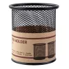 Deli Mesh Runder Stiftehalter 9,1x9,8x9,8 cm Schwarz