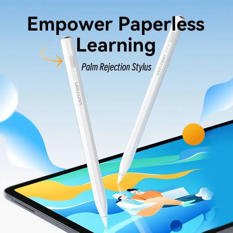 VENTION Active Stylus Pen für iPad mit Handballenerkennung & Neigungsempfindlichkeit - Weiß