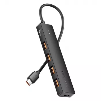 VENTION USB-C auf USB 3.2 Gen 2 Hub mit 100W PD, 0,15m, Schwarz
