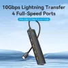 VENTION USB-C auf USB 3.2 Gen 2 Hub mit 100W PD, 0,15m, Schwarz