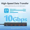 VENTION USB-C auf USB 3.2 Gen 2 Hub mit 100W PD, 0,15m, Schwarz