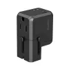 CHOETECH PD6038 38W GaN USB-C-Ladegerät mit USB-A, austauschbaren Steckern (EU/US/UK/AU) - Schwarz