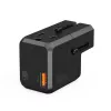 CHOETECH PD6038 38W GaN USB-C-Ladegerät mit USB-A, austauschbaren Steckern (EU/US/UK/AU) - Schwarz