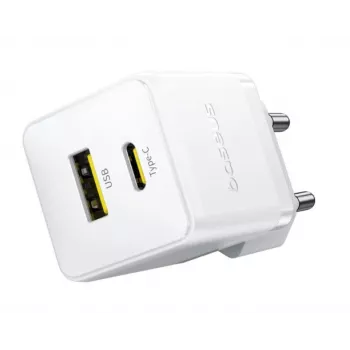 Baseus Palm 30W USB-C USB-A Wandladegerät Weiß EU-Stecker