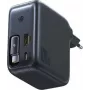 Baseus EnerCore CJ11 100W GaN-Netzteil mit einziehbarem USB-C-Kabel, 2 USB-C- und 1 USB-A-Anschluss, Schwarz