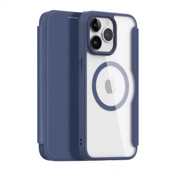 Dux Ducis Skin X Pro Folio Case mit MagSafe für Apple iPhone 15 Pro Max, Schwarz