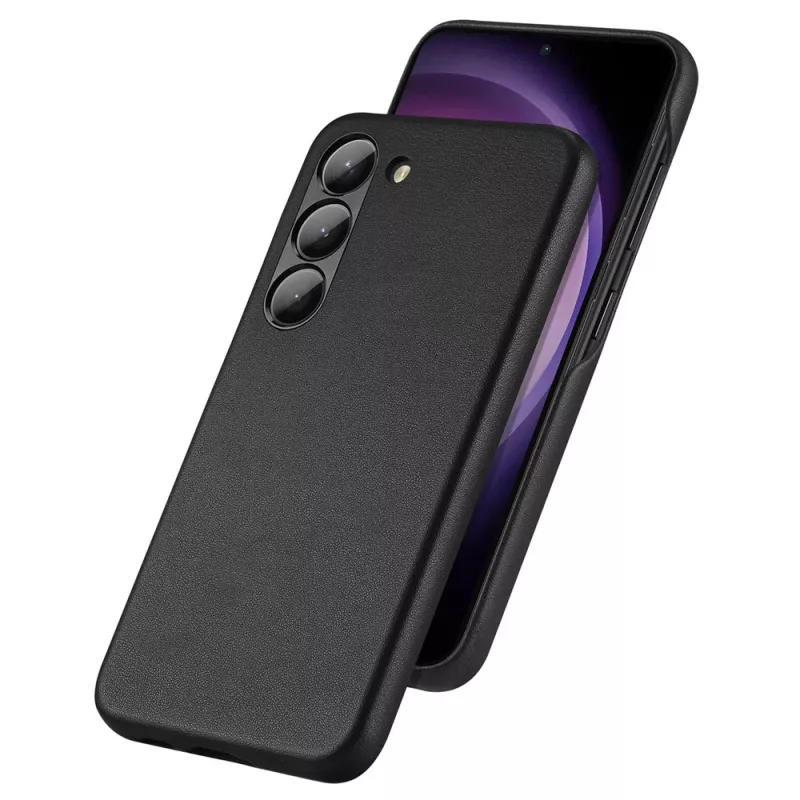 Dux Ducis Grit Case für Samsung Galaxy S23+ - Elegante Rückseite aus Kunstleder - Schwarz
