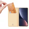 Dux Ducis Skin Pro Flip Case für Xiaomi 13, Geldbörse mit Kartenfach und Standfuß, Gold