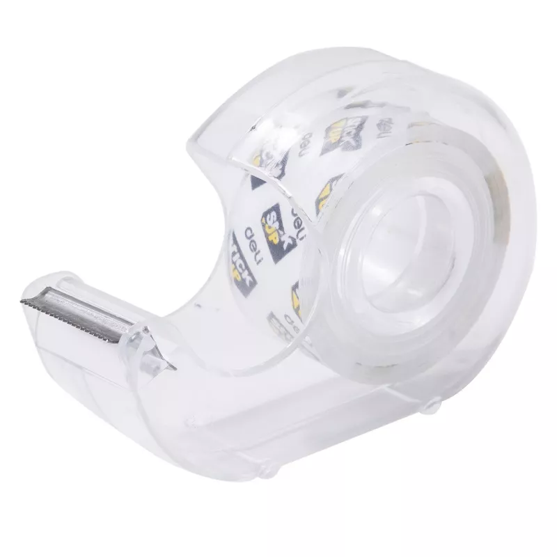 Deli Transparentes Klebeband mit Abroller D260804, 18 mm x 7 m