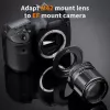 K&F Concept PRO Objektivadapter Canon EOS EF/EF-S auf M42 Kameragehäuse - Schwarz