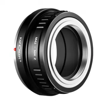 K&F Concept M42 auf Nikon Z-Mount Objektivadapter für Nikon Z5 Z6 Z7 Z50 Zfc Z9 Z8 Z30, Schwarz
