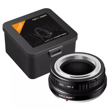K&F Concept M42 auf Nikon Z-Mount Objektivadapter für Nikon Z5 Z6 Z7 Z50 Zfc Z9 Z8 Z30, Schwarz