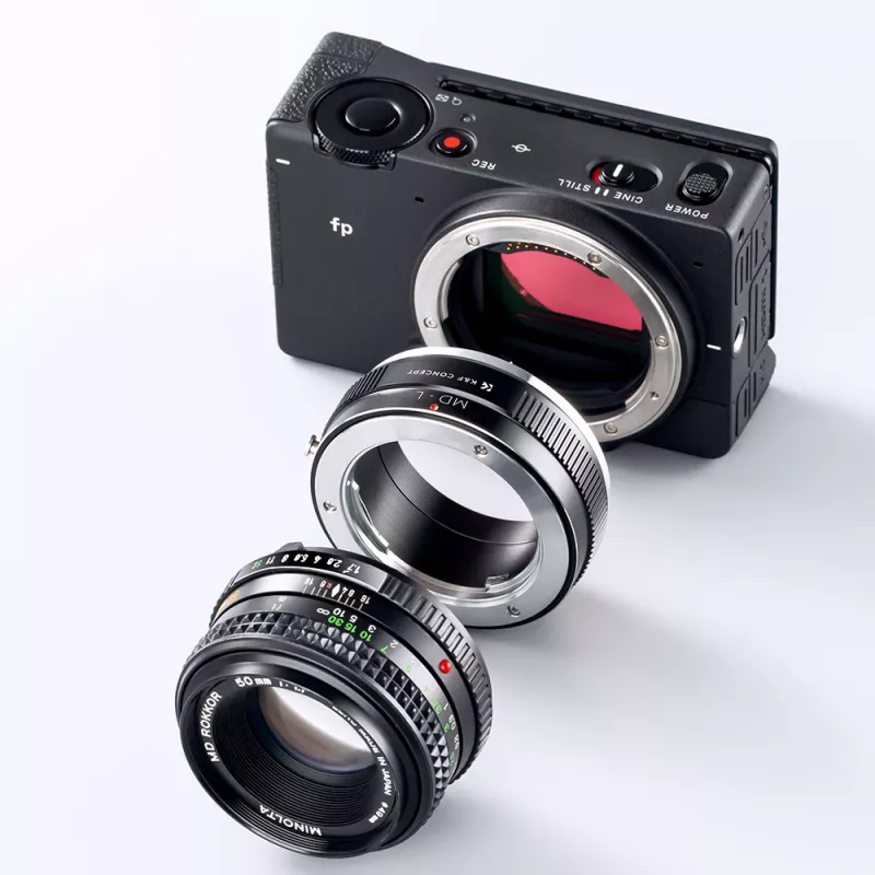 K&F Adapter Minolta MD/MC Objektiv auf Leica L-Mount Kamera - Schwarz