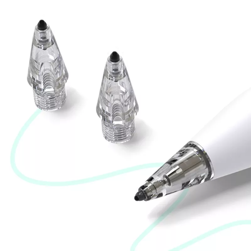 Metapen Air-Flex Tips - Transparent (4er-Pack) Ersatzstiftspitzen für Metapen Pencil A8, A11, M1