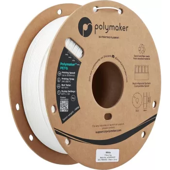 Polymaker PETG 3D-Drucker-Filament, 1,75 mm, 1 kg, Weiß