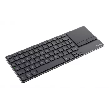 Rapoo E2810M Wireless Ultra-Slim Multimedia Keyboard mit Touchpad, QWERTZ, Schwarz