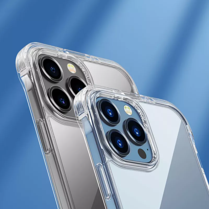 Joyroom Defender Series Armored Case für iPhone 13 Pro mit Standfuß und Karabinerhaken, Transparent (JR-BP955)
