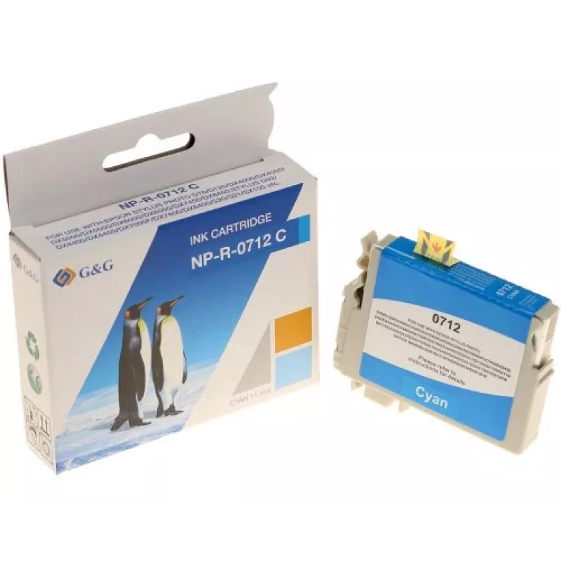 G&G Ninestar Kompatible Tintenpatrone für Epson T0712/C13T07124012 Cyan