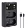 K&F Concept Dual USB-Ladegerät für Nikon EN-EL15 D7000 D7500 D850 D750
