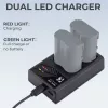 K&F Concept Dual USB-Ladegerät für Nikon EN-EL15 D7000 D7500 D850 D750