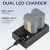 K&F Concept Dual USB Charger für Sony NP-FZ100 Akku - KF28.0010