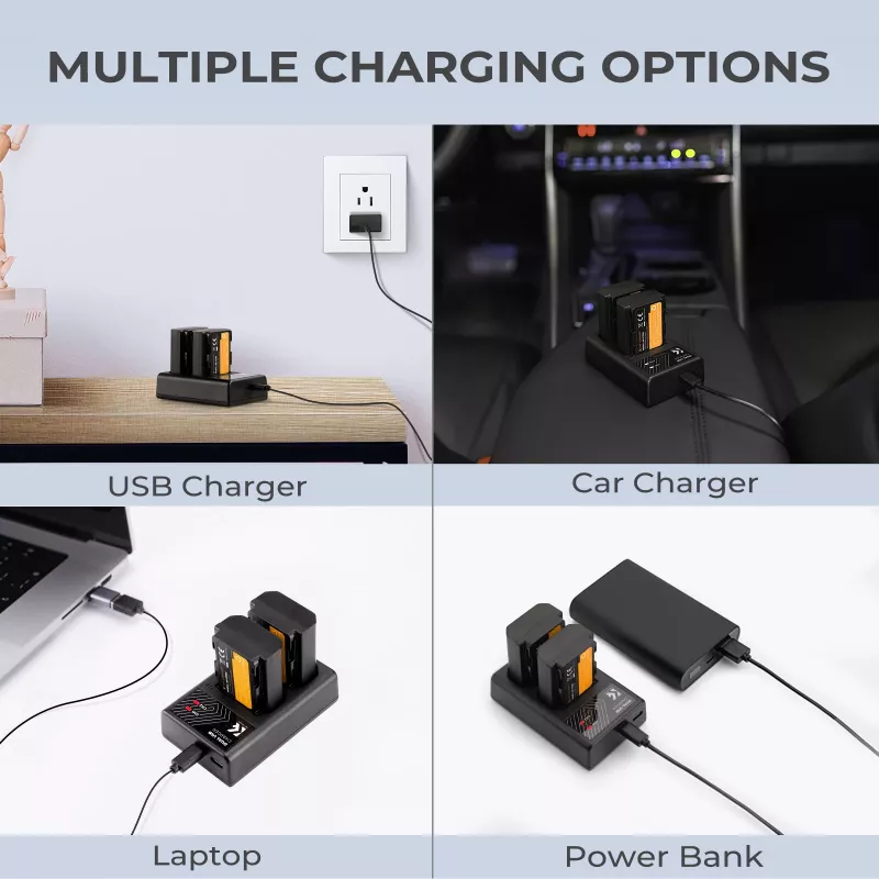 K&F Concept Dual USB Charger für Sony NP-FZ100 Akku - KF28.0010
