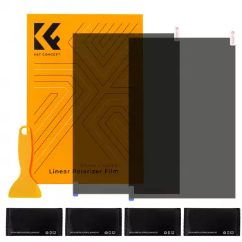 K&F Concept Polarisationsfolien-Set 2x 300x200mm (11,8x7,9 Zoll) mit Zubehör KF31.076