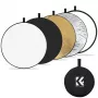 K&F Concept 5-in-1 Runder Reflektor 110cm mit Diffusor und Tragetasche - KF18.0003